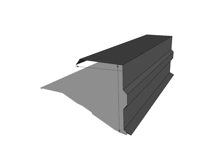 Vėjalentė figurinė 150x150 L=2000 mm